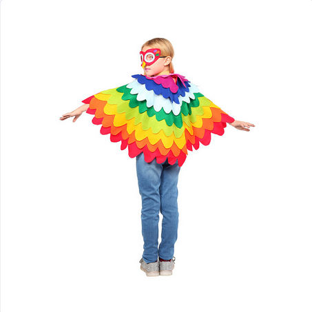 Kid's Halloween Costume - Colorful Parrot - HalfMoonMusic