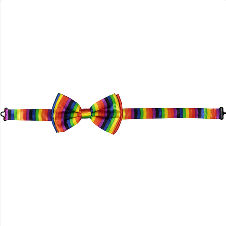 Men's Halloween Costume Accessory - Rainbow Bow Tie - HalfMoonMusic