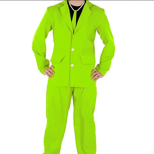 Men's Halloween Costume - 3 Piece Neon Yellow Suit - HalfMoonMusic