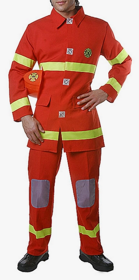 Men's Halloween Costume - Firefighter - HalfMoonMusic