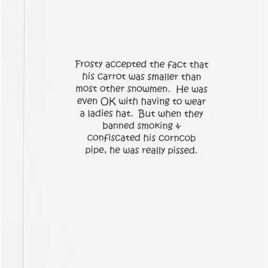 Frosty Is Pissed - An Edgy Hilarious Christmas Greeting Card - HalfMoonMusic