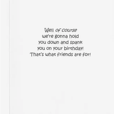 Funny Birthday Spankings from Friends Greeting Card - HalfMoonMusic