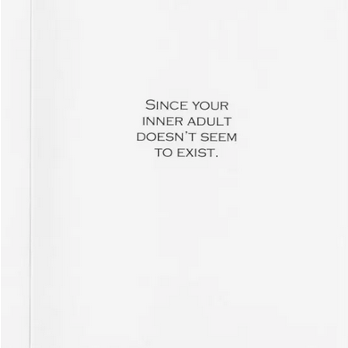 Inner Child Vs Inner Adult Funny Birthday Greeting Card - HalfMoonMusic