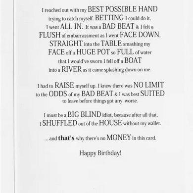 Texas Hold'Em Birthday Card - HalfMoonMusic