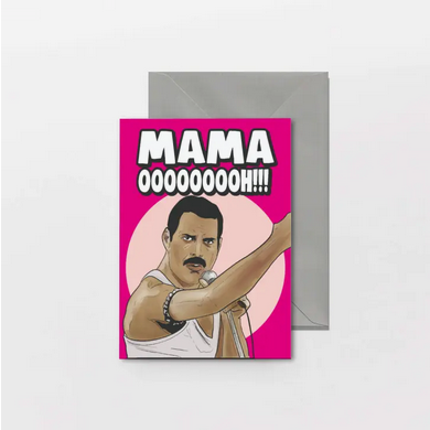 Freddie Mercury - Mama Oooooh!!! Greeting Card - HalfMoonMusic