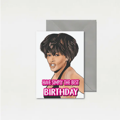 Birthday Card Tina Turner - You're Simply the Best - HalfMoonMusic