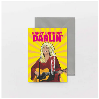 Birthday Card Dolly Parton - Happy Birthday Darlin' - HalfMoonMusic