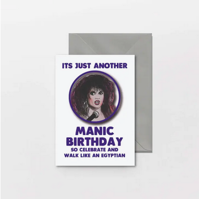 Birthday Card the Bangles - Manic Birthday - HalfMoonMusic