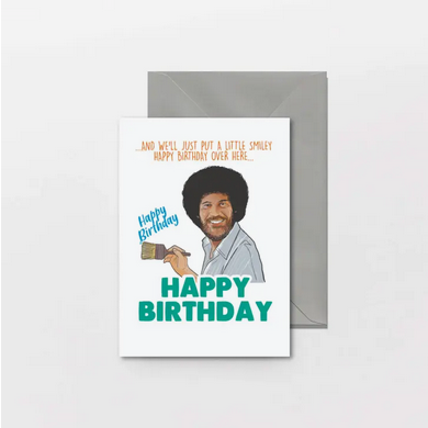 Birthday Card Bob Ross - HalfMoonMusic