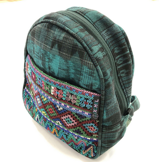 Mini Backpack in Native Cotton & Brocade - HalfMoonMusic