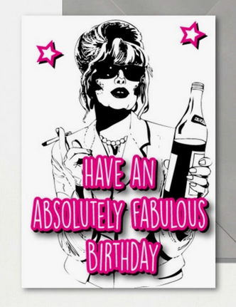 Birthday Card Absolutely Fabulous - HalfMoonMusic