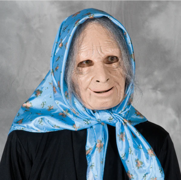 Halloween Mask - Nana, Old Lady Costume - HalfMoonMusic