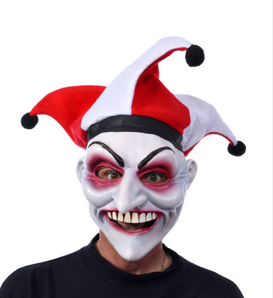 Halloween Mask - Jester Bob-O Costume - HalfMoonMusic