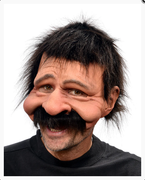 Halloween Mask - Uncle Bobby Old Man Costume - HalfMoonMusic