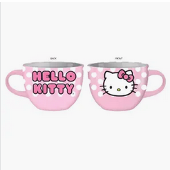 Hello Kitty Face & Dots Soup Mug - HalfMoonMusic