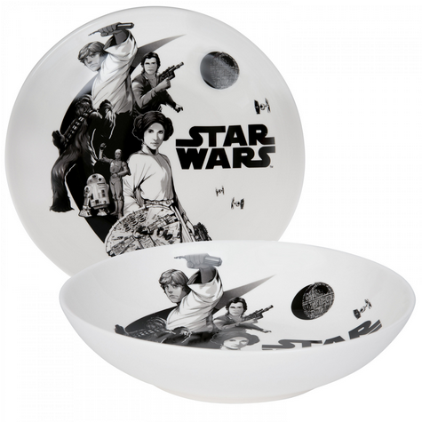 Star Wars Rebel Collage 9" Ceramic Dinner Bowl - HalfMoonMusic