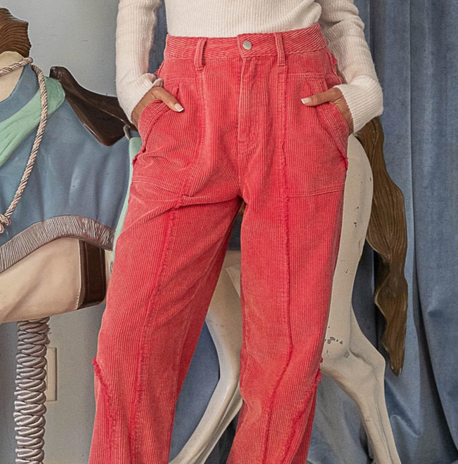 Women's Corduroy Casual Pants - HalfMoonMusic