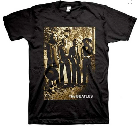 Men's The Beatles Sepia Print T-Shirt - HalfMoonMusic