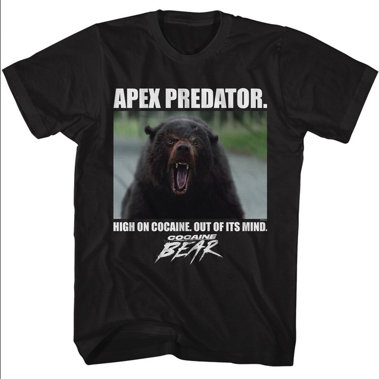 Men's Cocaine Bear Apex Predator T-Shirt - HalfMoonMusic