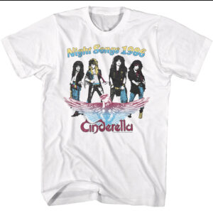 Men's Cinderella Night Songs 1986 T-Shirt - HalfMoonMusic