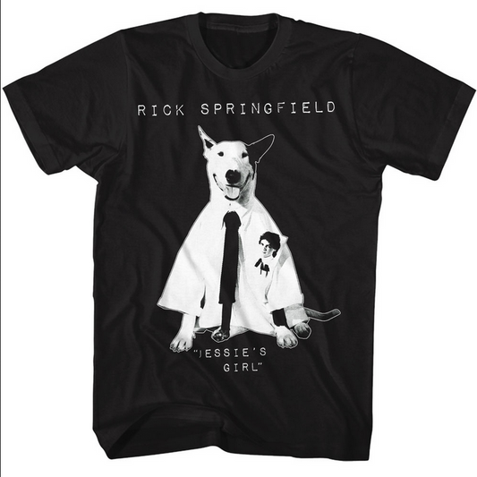 Men's Rick Springfield Jessie's Girl Dog T-Shirt - HalfMoonMusic
