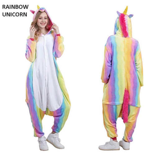 Unisex Rainbow Unicorn Onesie - HalfMoonMusic