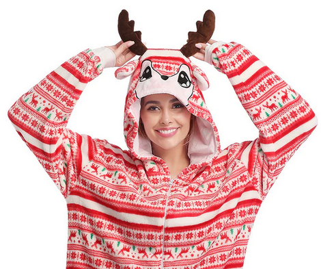 Unisex Christmas Reindeer Onesie - HalfMoonMusic