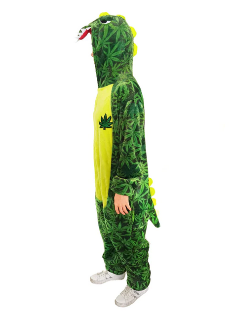 Unisex Puff The Magic Dragon Stoner Dino Onesie - HalfMoonMusic