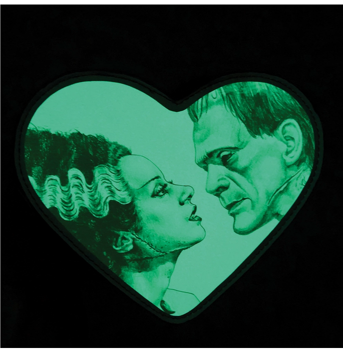Glow in the Dark Heart Shape Frank & Bride Bag - HalfMoonMusic