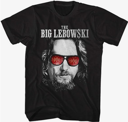 Men's The Big Lebowski Closeup Lebowski T-Shirt - HalfMoonMusic