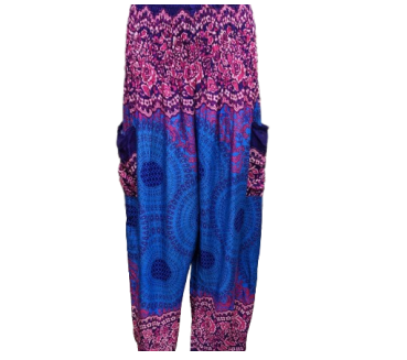 Women's Elastic Waist/Ankle Mandala Pants w/ Pockets - HalfMoonMusic