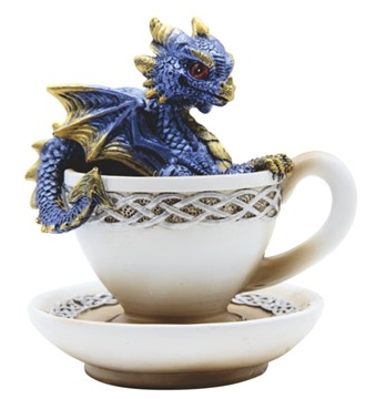Dragon in Cup Statue - HalfMoonMusic