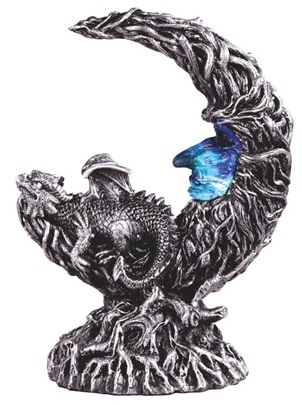 Dragon on Moon Statue - HalfMoonMusic