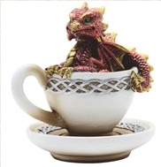 Dragon Teacup Statue - HalfMoonMusic