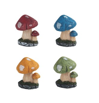 Decorative Mini Mushroom Statue - HalfMoonMusic