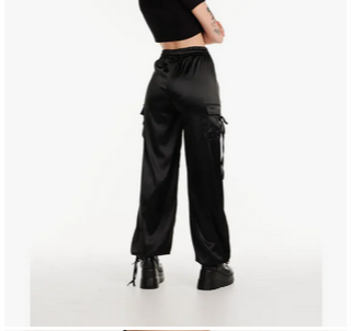 Women's Slick Satin Joggers - HalfMoonMusic