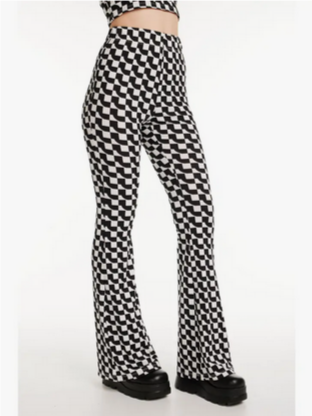 Women's Fun Ribbed Flare Pants - HalfMoonMusic