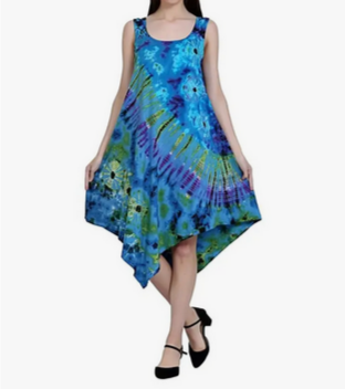 Women's Tie-Dye Trinity Dress - HalfMoonMusic