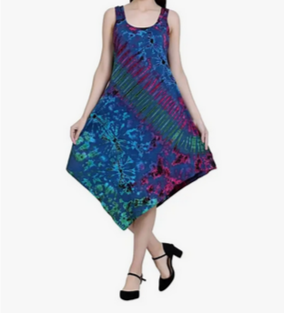 Women's Tie-Dye Trinity Dress - HalfMoonMusic