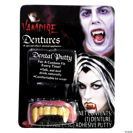 Unisex Vampire Dentures - Halloween Accessory - HalfMoonMusic