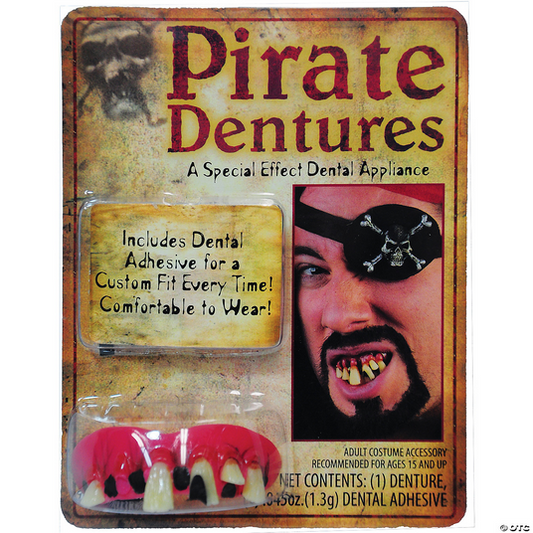 Pirate Dentures - Halloween Accessory - HalfMoonMusic