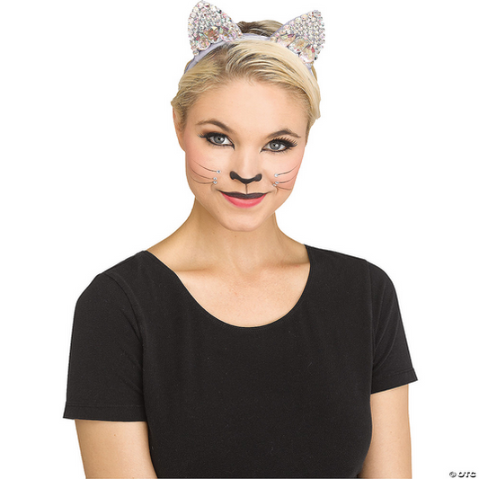 Jeweled Cat Ears - Halloween Costume Accessory - HalfMoonMusic