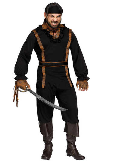 Men's Dark Pirate Halloween Costume - HalfMoonMusic