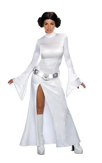 Women's Star Wars Princess Leia Classic White Dress Costume - HalfMoonMusic