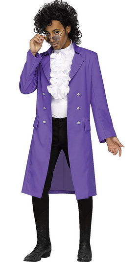 Men's Purple Pop Star 80's Jacket Costume - HalfMoonMusic