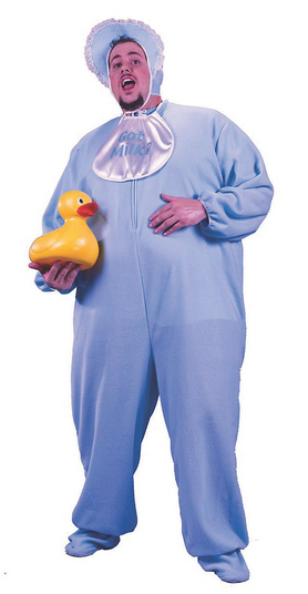 Men's Blue Baby Jammies Onesie Costume - HalfMoonMusic