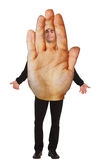 Men's Talk To The Hand Halloween Costume - HalfMoonMusic