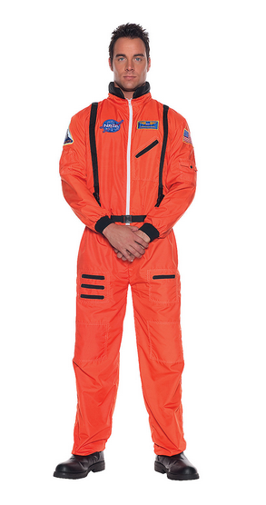 Men's Orange Astronaut Halloween Costume - HalfMoonMusic