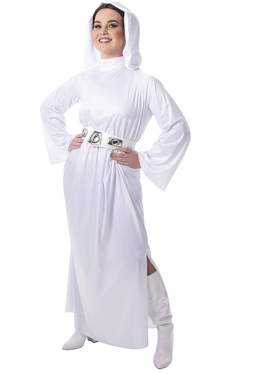 Women's Star Wars Princess Leia Hooded Halloween Costume - HalfMoonMusic