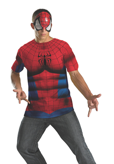 Men's Spider-Man Printed Shirt Halloween Costume - HalfMoonMusic
